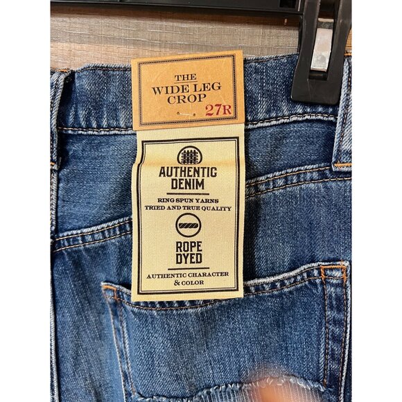 Polo Ralph Lauren patchwork High-Rise Wide-Leg Crop Jeans size 27 - Picture 9 of 13